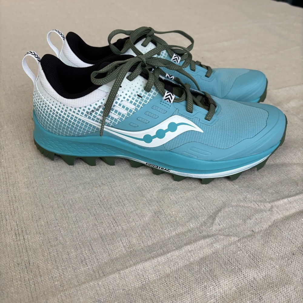 Saucony Teal & Olive Green Trail Running Shoes